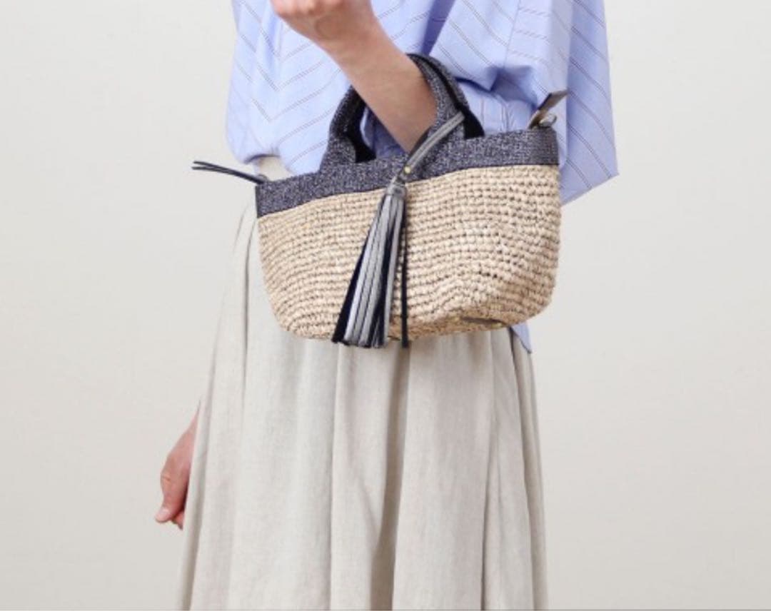 【極美品】VIOLAd'ORO(ヴィオラドーロ) 2WAYミニかごバッグ