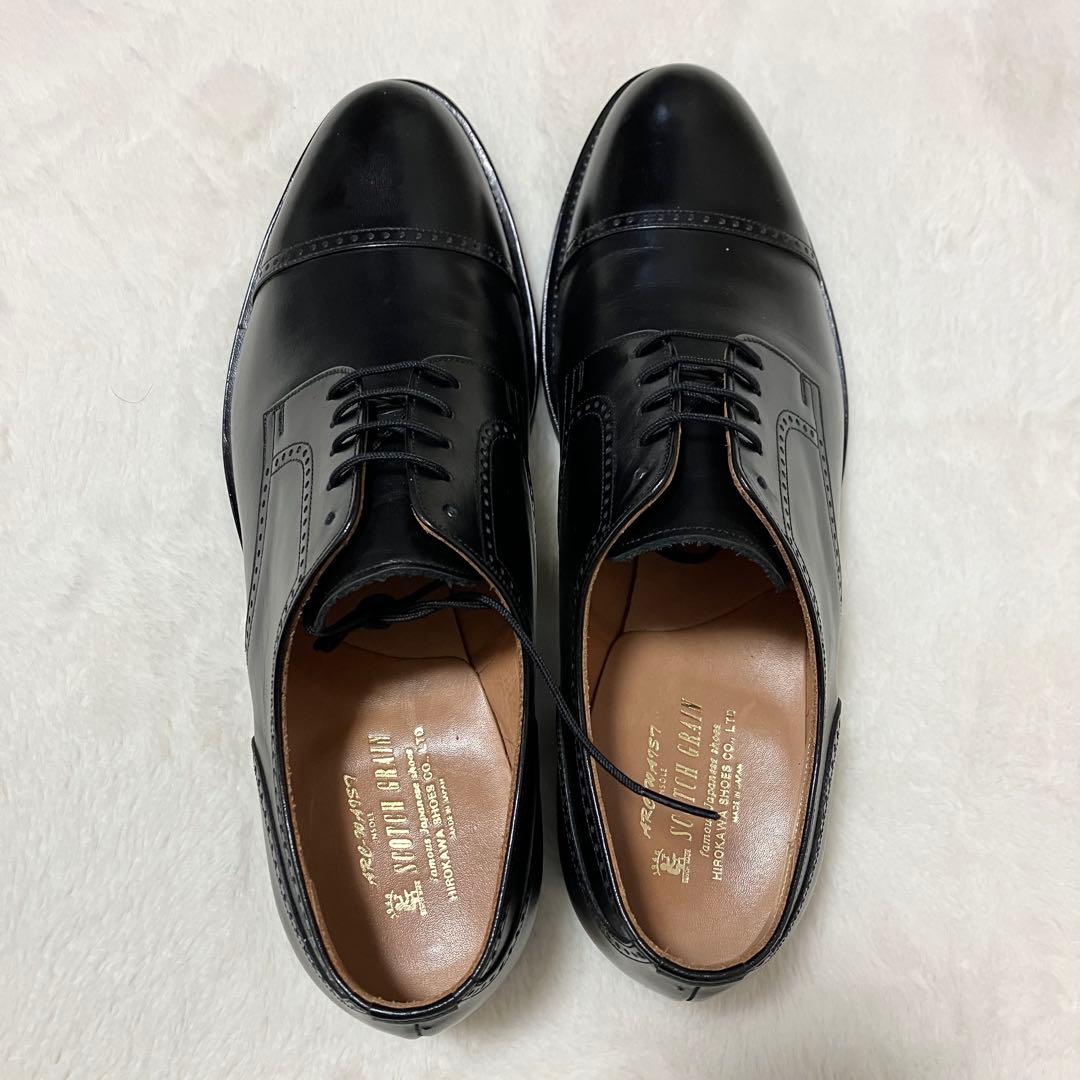 未使用級 SCOTCH GRAIN 革靴 ビジネス シューズ 25.5EEE 黒
