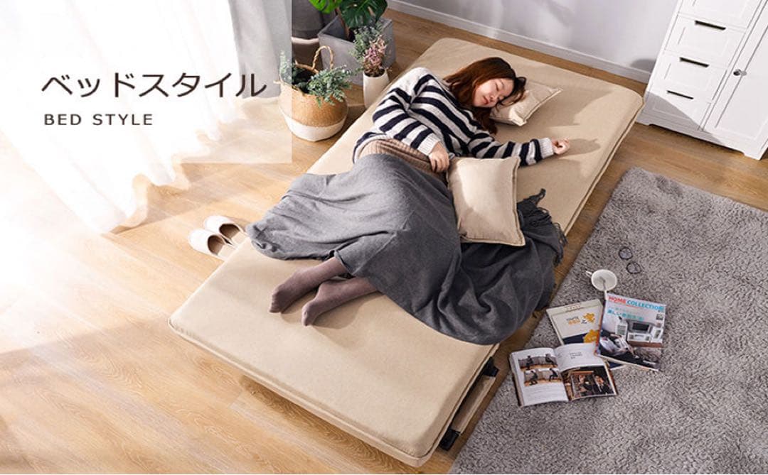 ソファベッド ソファーベッド 一人用 折りたたみ 座椅子3WAY 幅65cm