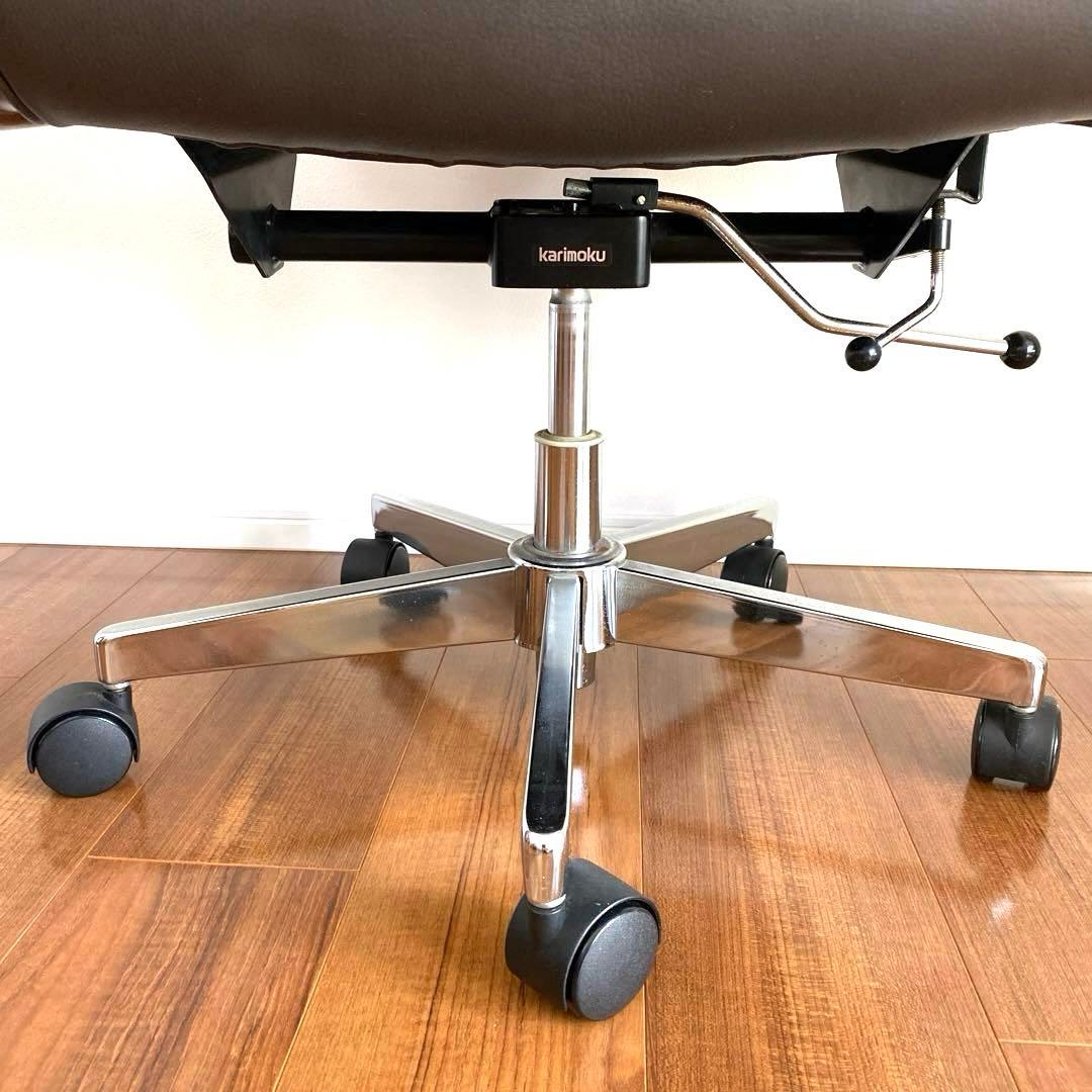 karimoku 本革張りデスクチェアー