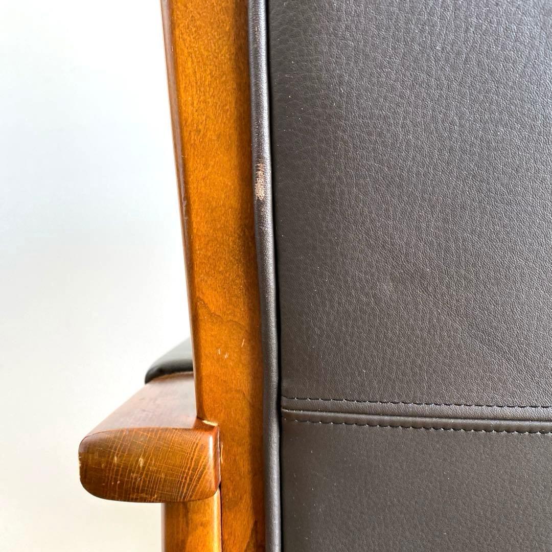 karimoku 本革張りデスクチェアー