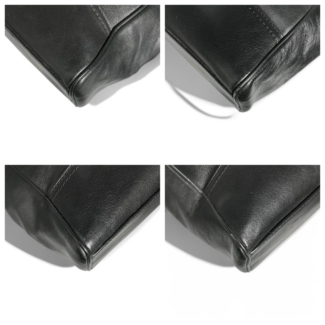 極美品　コーチ ビジネスバッグ　ハンド 通勤 通学 レザー ブラック A4