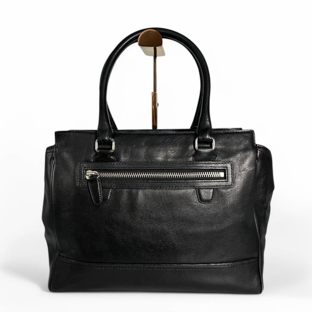 極美品　コーチ ビジネスバッグ　ハンド 通勤 通学 レザー ブラック A4