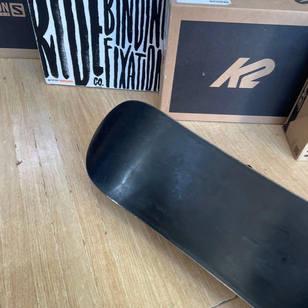 IGNIO×RIDE　キッズスノーボードセット　ライドバイン付3点セット