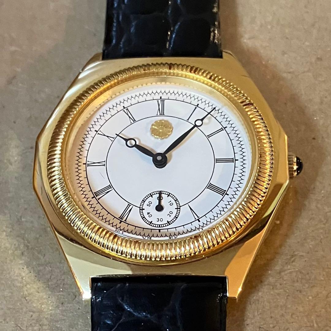 昭和レトロ 天皇陛下御即位記念時計 腕時計 金 美品