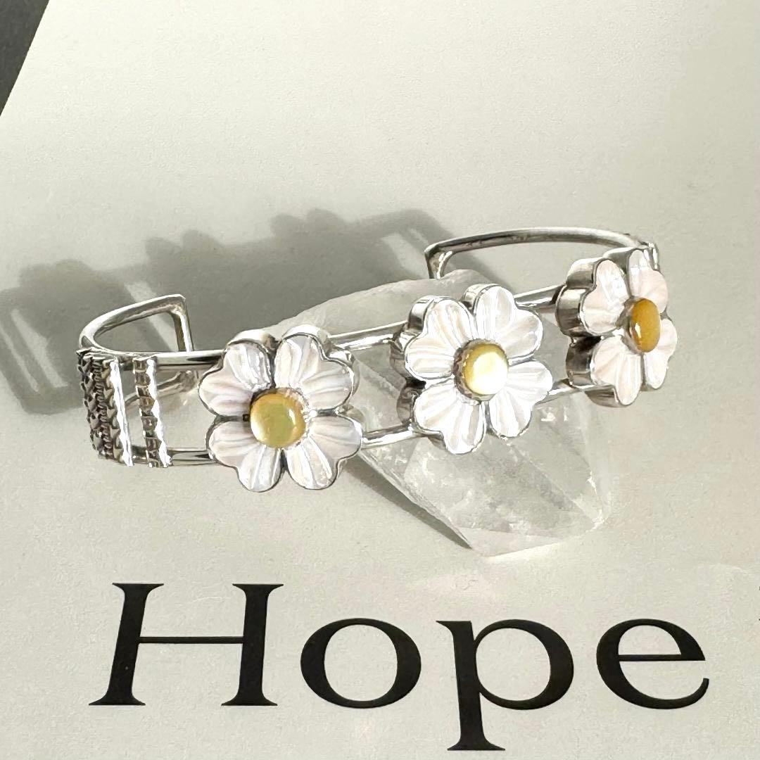 1990s　ヴィンテージ　シェル　フラワー　ブレスレット　インディアンジュエリー