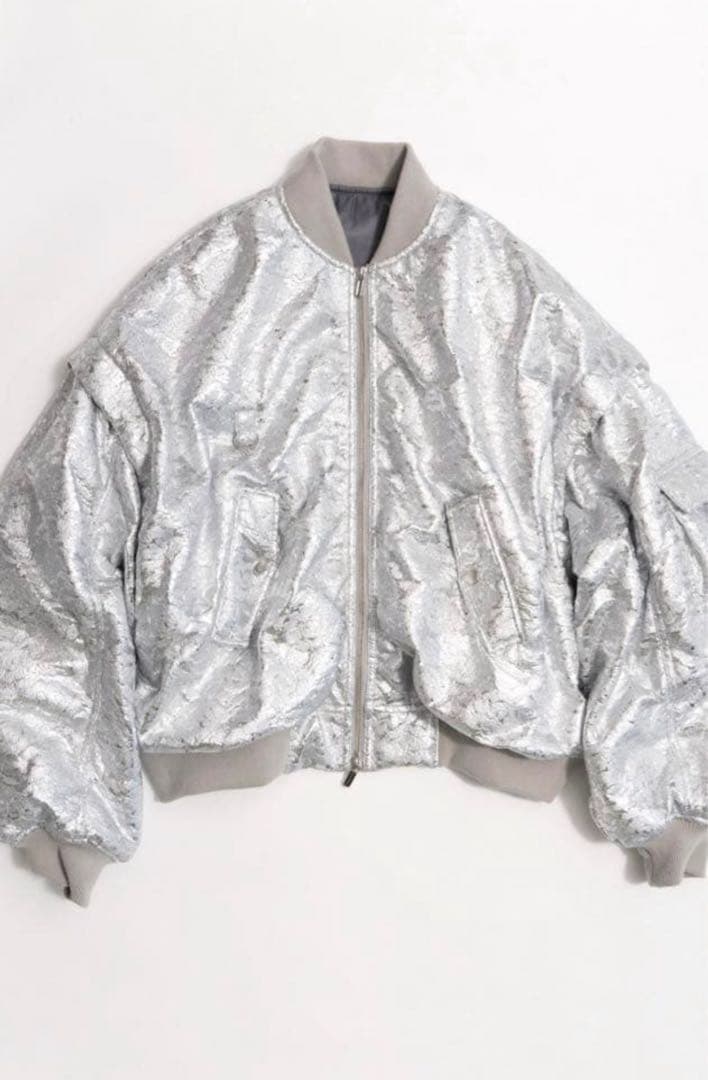シルバー ボンバージャケット カジュアル