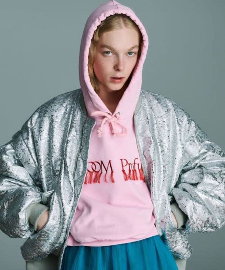 シルバー ボンバージャケット カジュアル