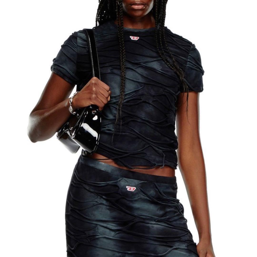 完売品✨ DIESEL Dロゴ タイダイ ダメージ加工 カットソー