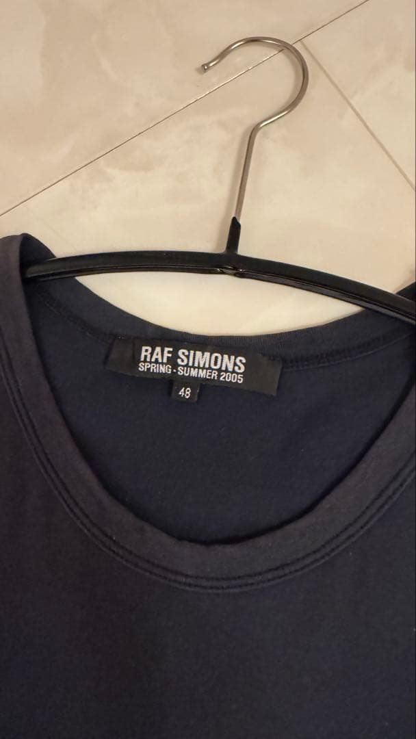 raf simons archive 05ss タンクトッププリント　黒　赤