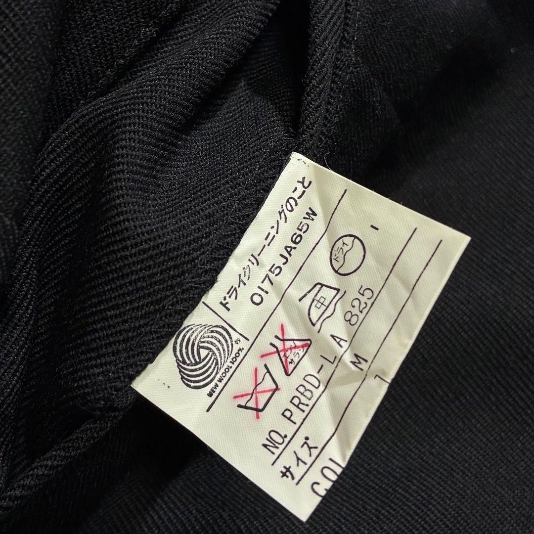 80s 90s Baldia 3タック ウール スラックス M 黒 ハイウエスト