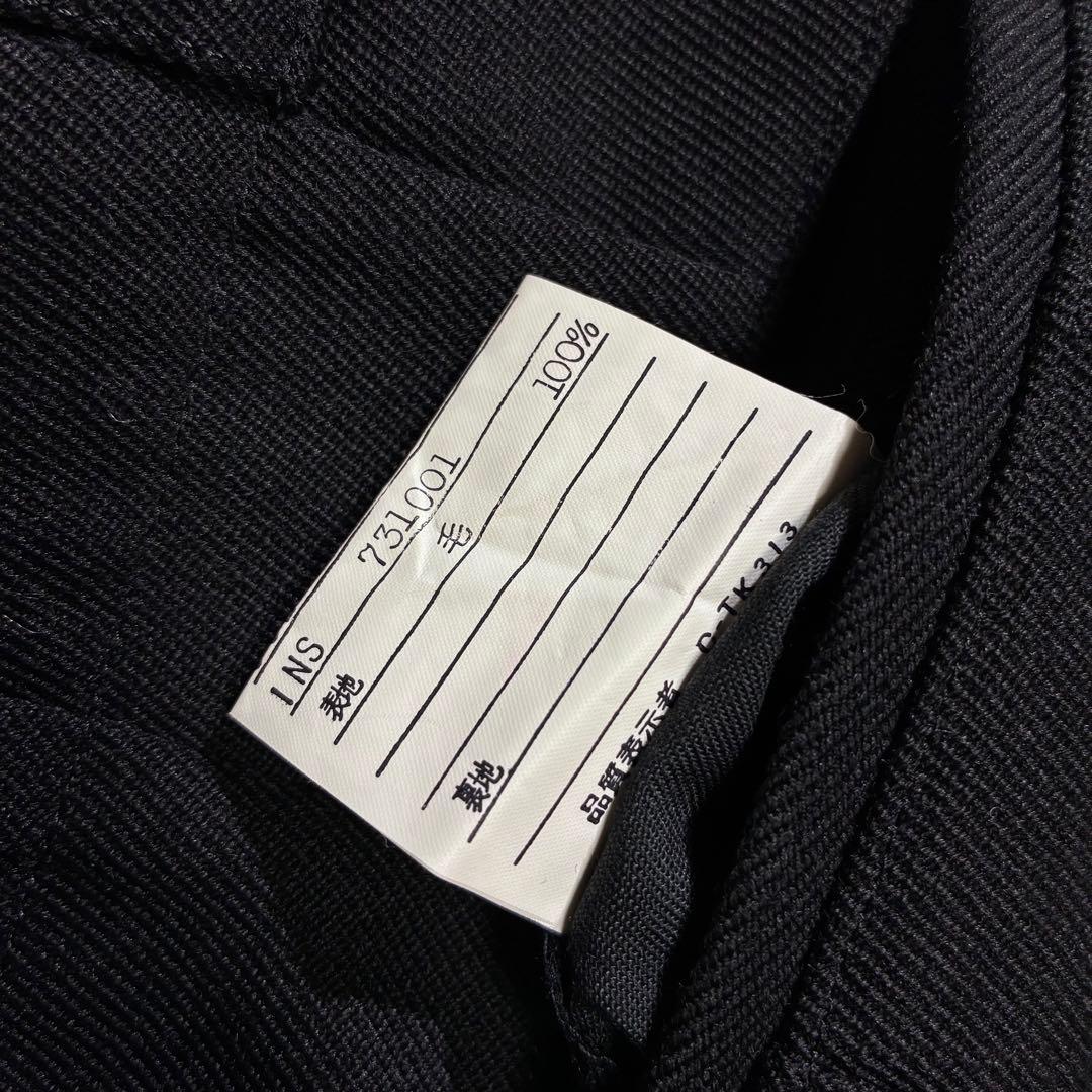 80s 90s Baldia 3タック ウール スラックス M 黒 ハイウエスト