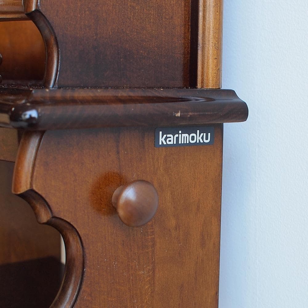 カリモク/karimoku コロニアル ミラー付きスリッパラック 玄関