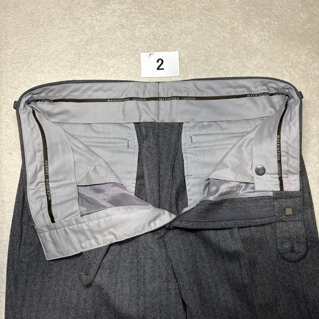02 極美品　マッキントッシュロンドン　スリーピース　スーツ　A5 グレー