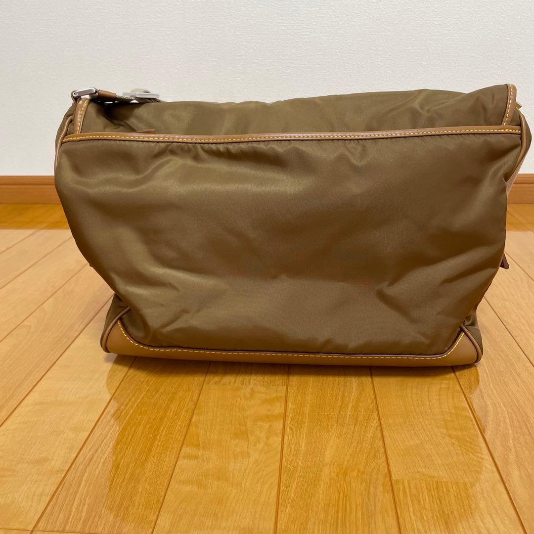 PRADA ラージRe-Nylon レザーショルダーバッグ