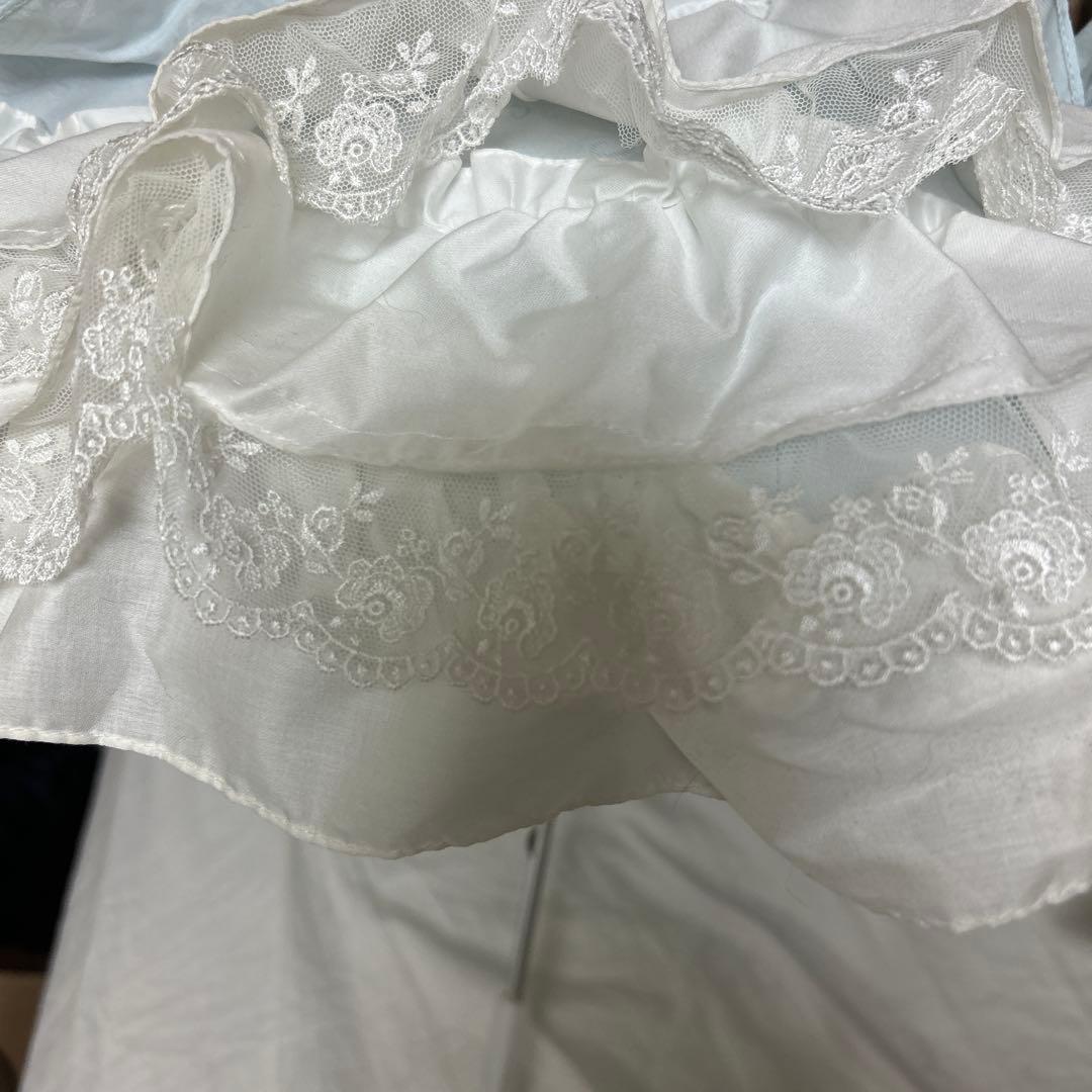 Lumiebrel フリル付き晴雨兼用傘 サックス ルミエーブル