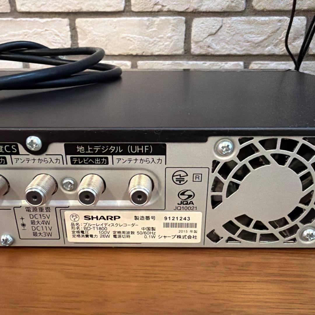 なお:SHARP BD-T1800 ブルーレイレコーダー