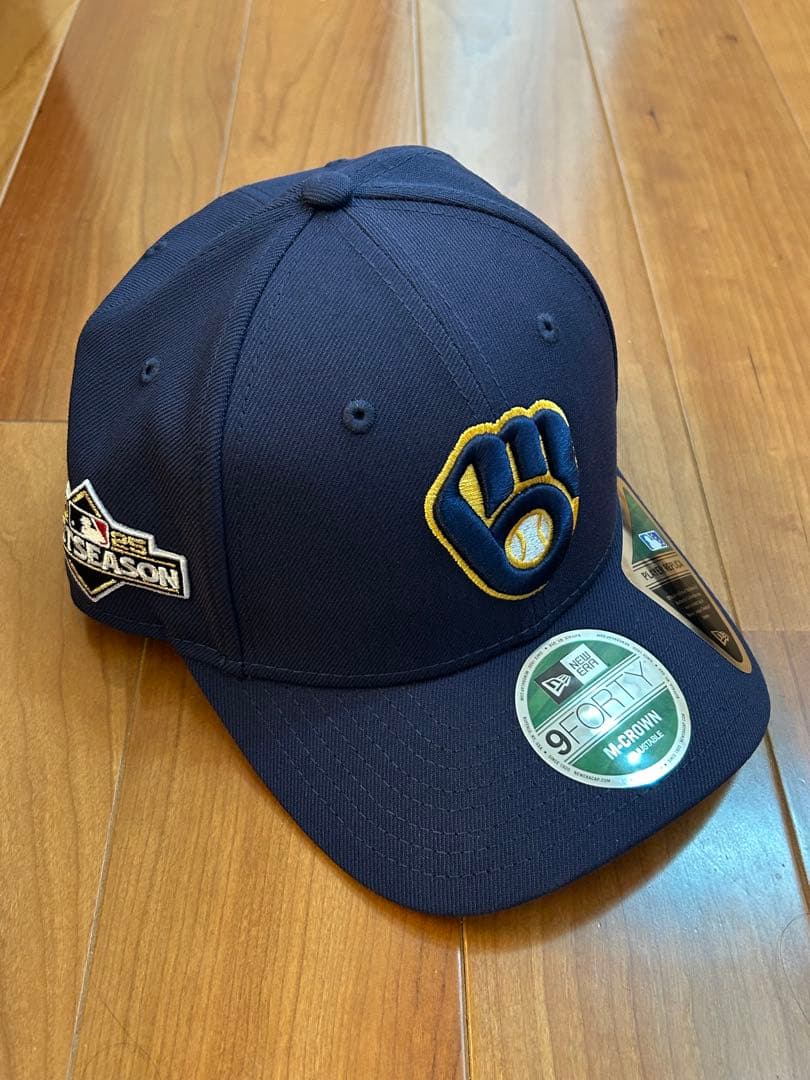 新品 ブリュワーズ2025ポストシーズン9FORTY M-CROWN キャップ