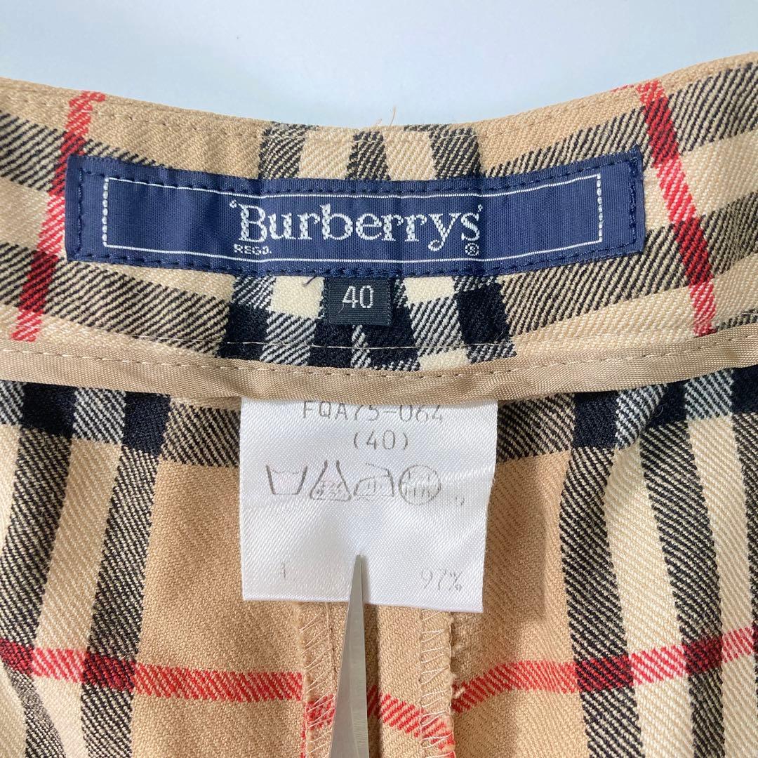 Burberrys ノバチェック パンツ 金ボタン 40 L 三陽商会