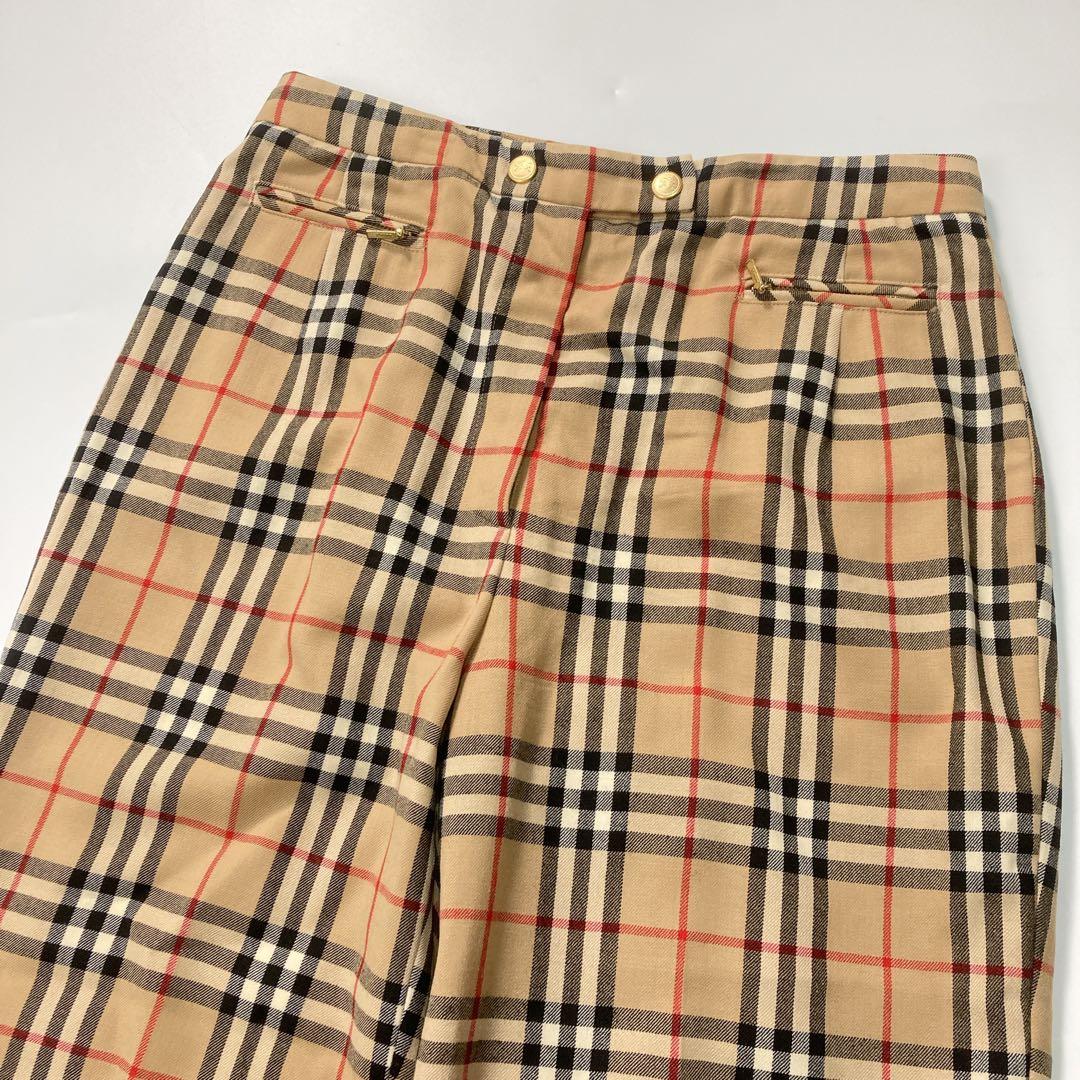 Burberrys ノバチェック パンツ 金ボタン 40 L 三陽商会