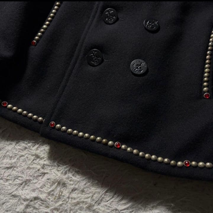 美品■schott HTC ピーコート　スタッズ ネイビー　7117 36