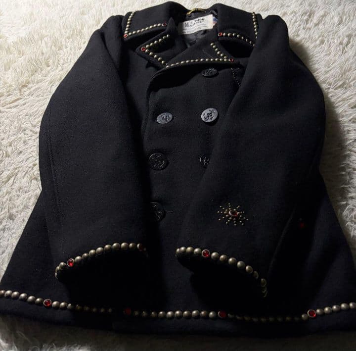 美品■schott HTC ピーコート　スタッズ ネイビー　7117 36