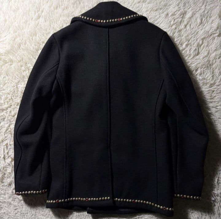 美品■schott HTC ピーコート　スタッズ ネイビー　7117 36