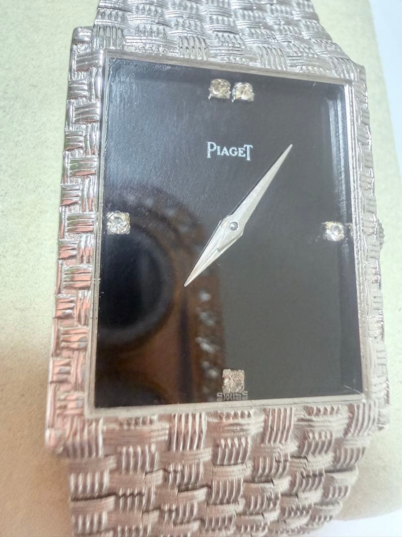 ジャンク品 Piaget 腕時計 ブラックダイヤル