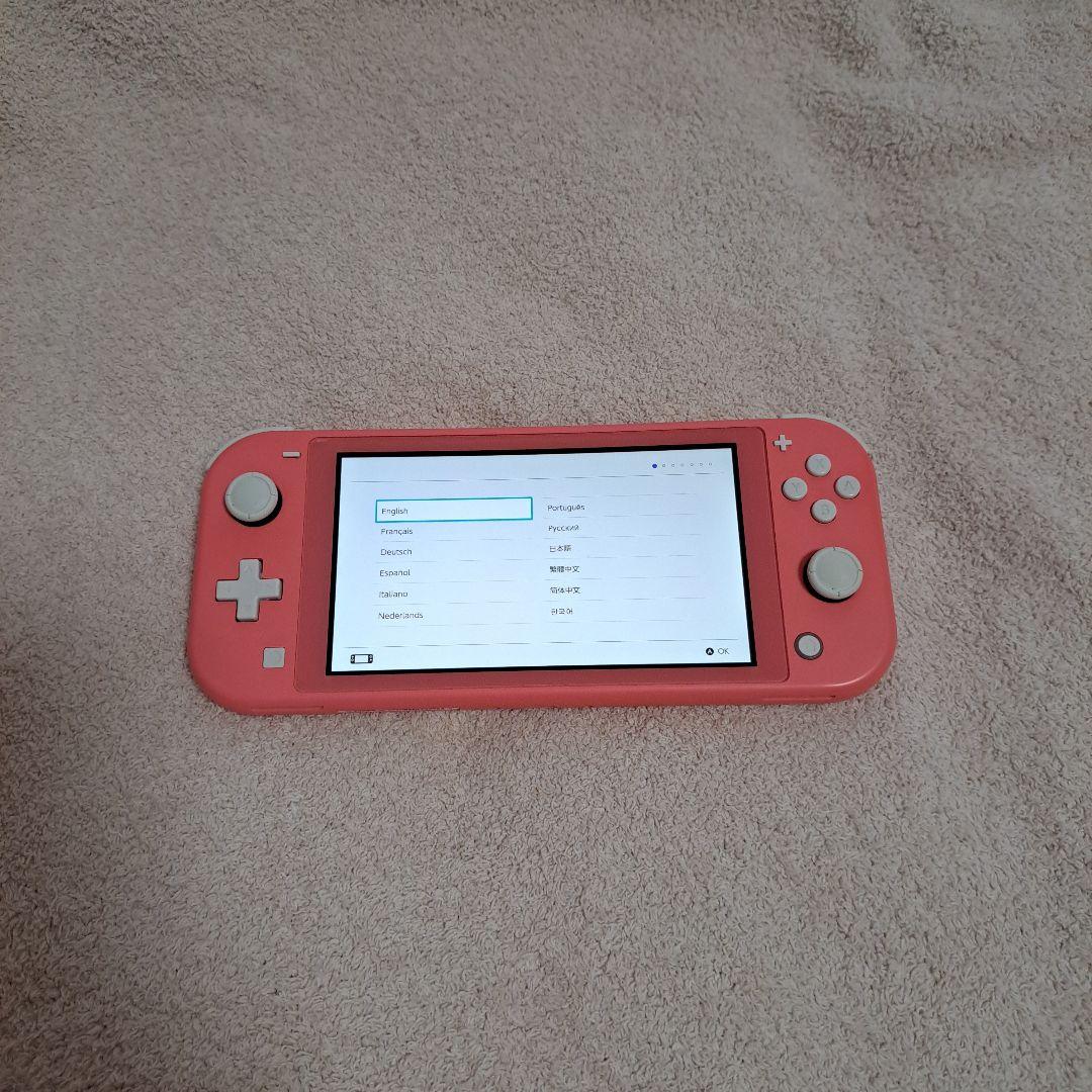 Nintendo Switch Lite 本体 コーラルピンク 充電器付き