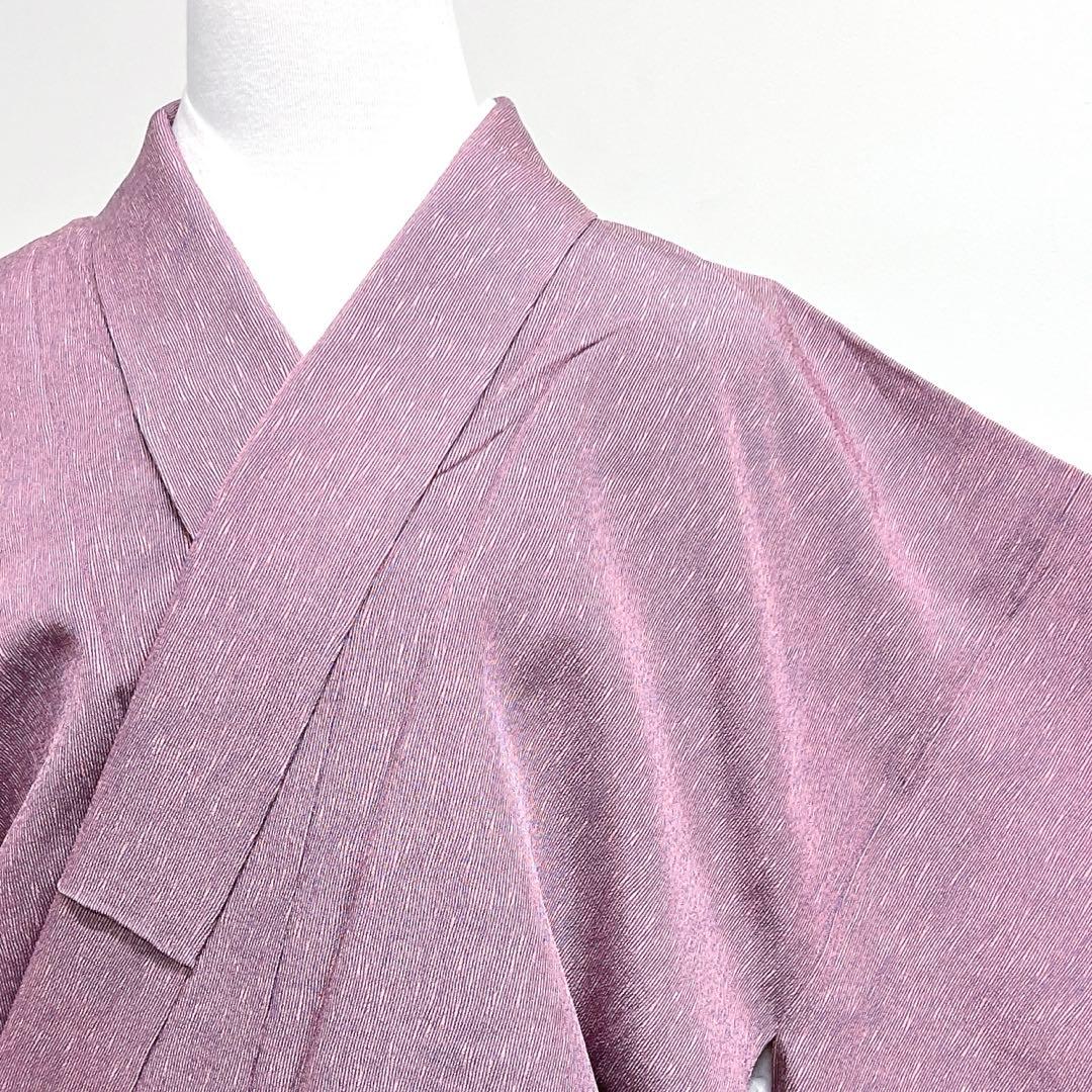 江戸小紋　縦縞　よろけ縞　流線　お洒落　変わり縞　着物　044k d