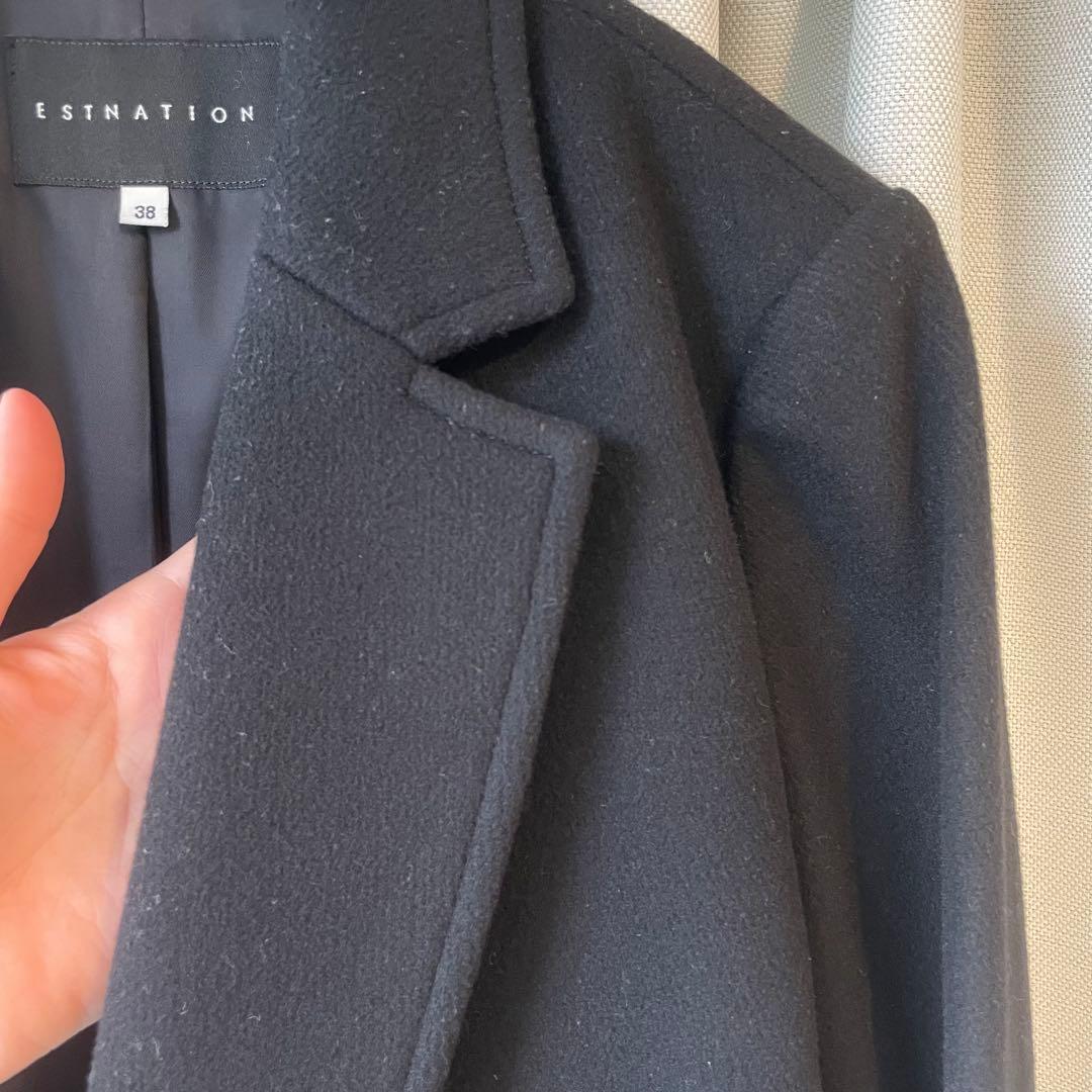 エストネーション テーラードコート ブラック