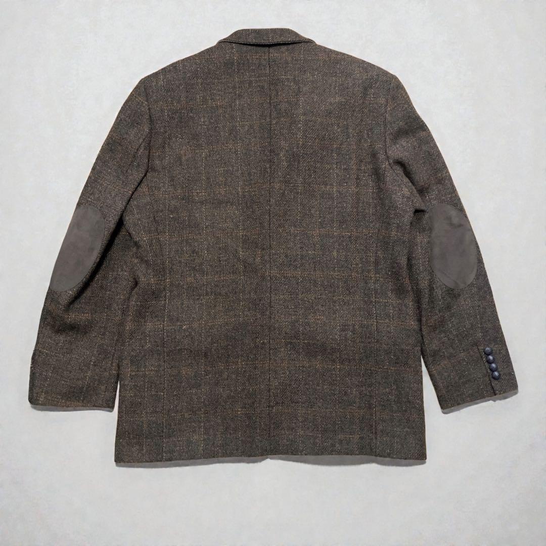 ハリスツイード80~90s USA製 ウール ツイードパッチテーラードジャケット