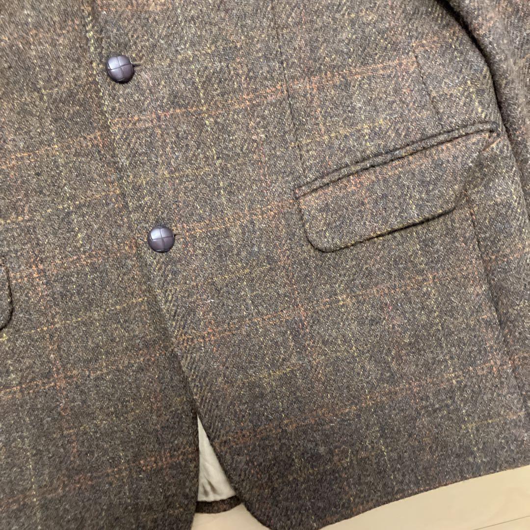ハリスツイード80~90s USA製 ウール ツイードパッチテーラードジャケット