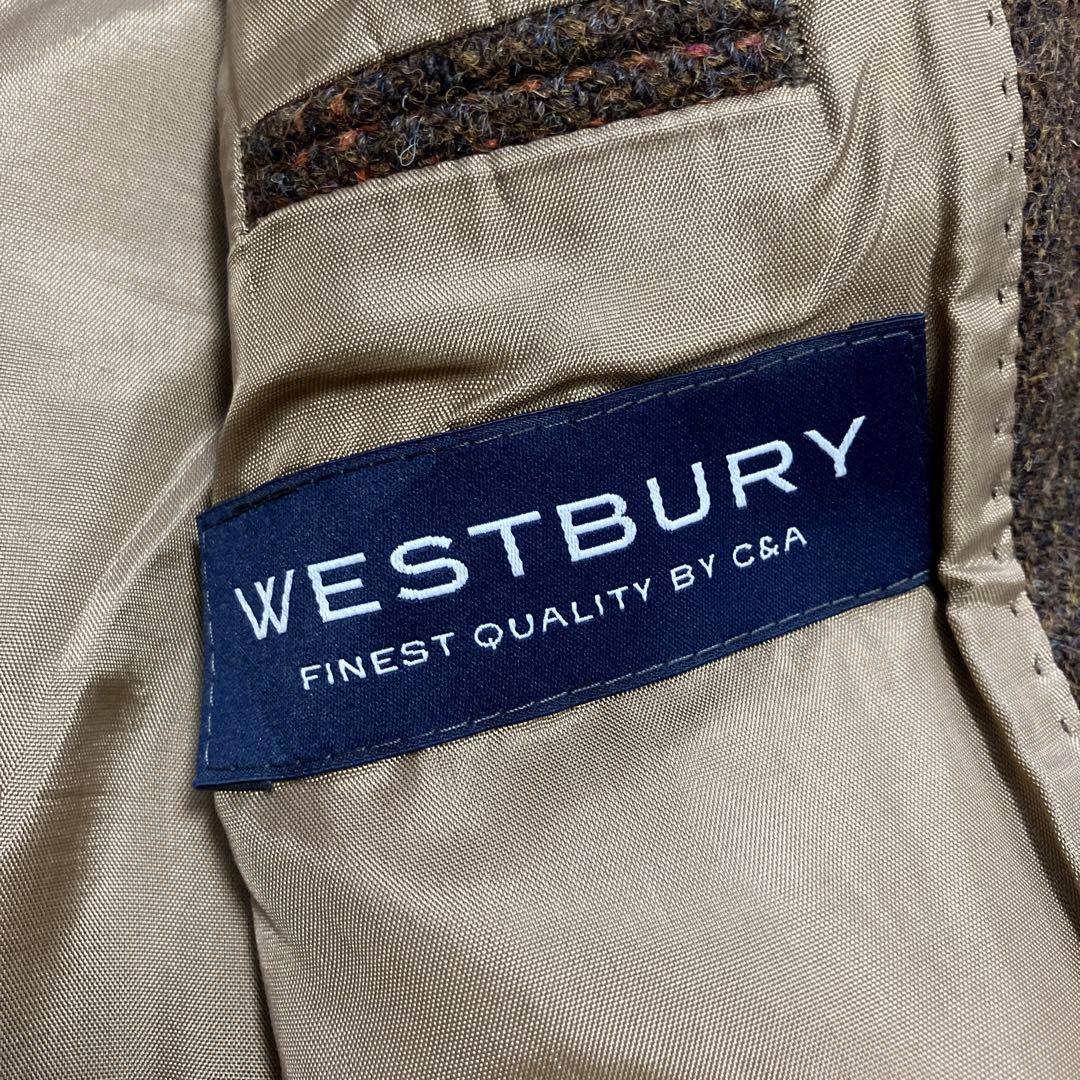 ハリスツイード80~90s USA製 ウール ツイードパッチテーラードジャケット