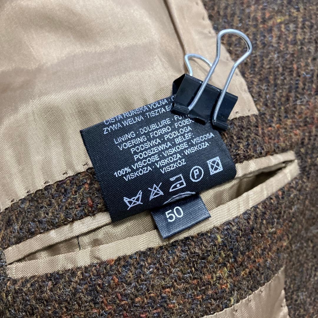 ハリスツイード80~90s USA製 ウール ツイードパッチテーラードジャケット