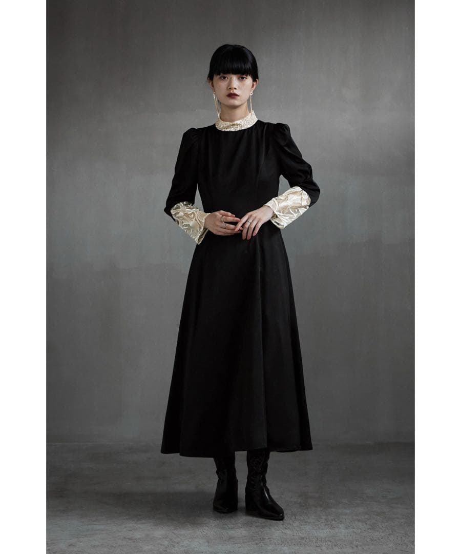 【未使用新品】etoll バック刺繍フレアドレス オケージョンドレス