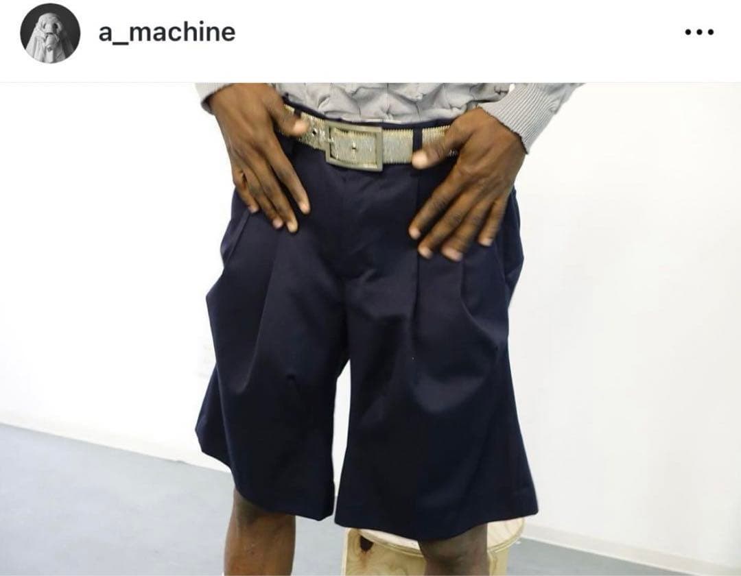 パンツ a machine navy shorts 24ss