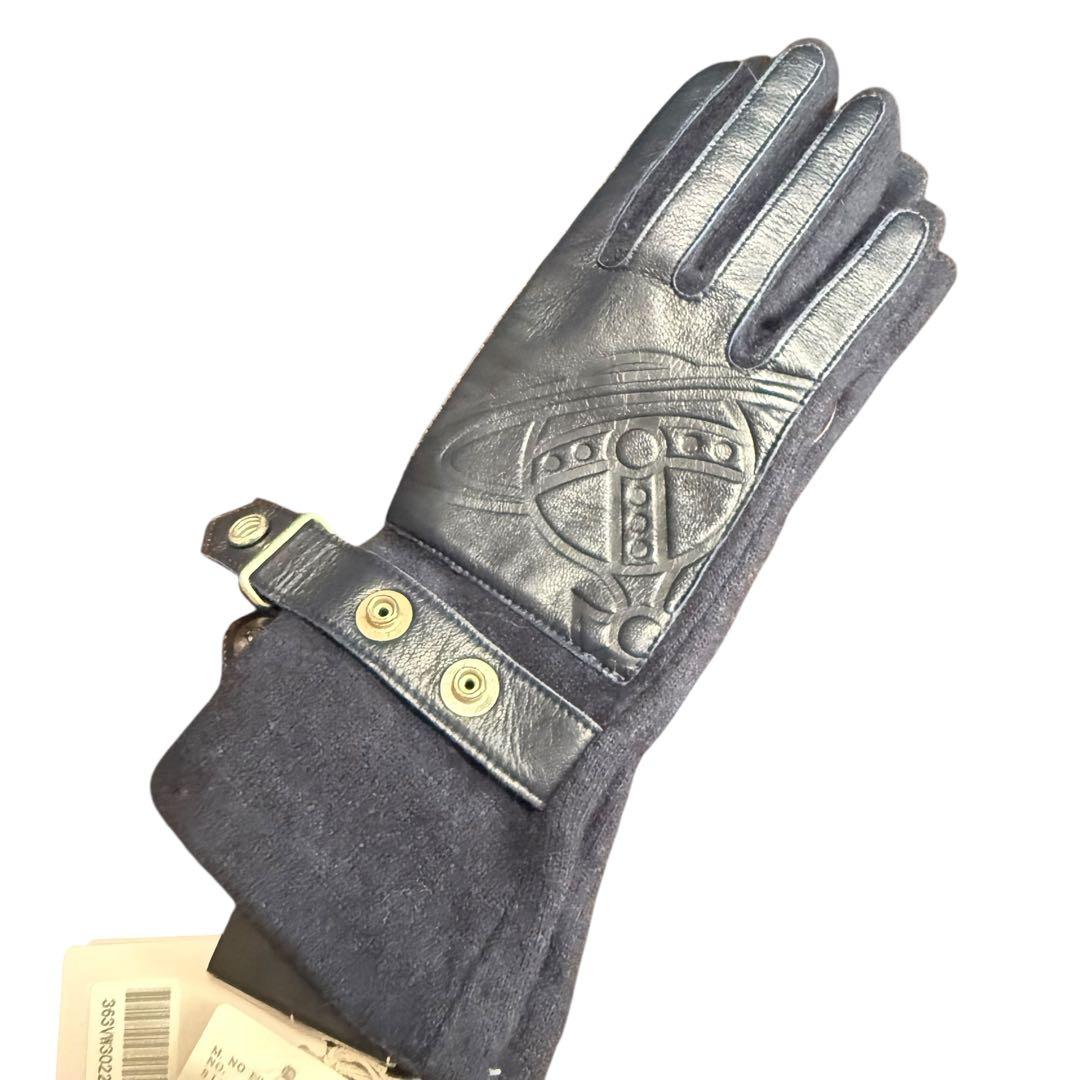 新品　未使用　ヴィヴィアンウエストウッド　手袋　ネイビー　紺