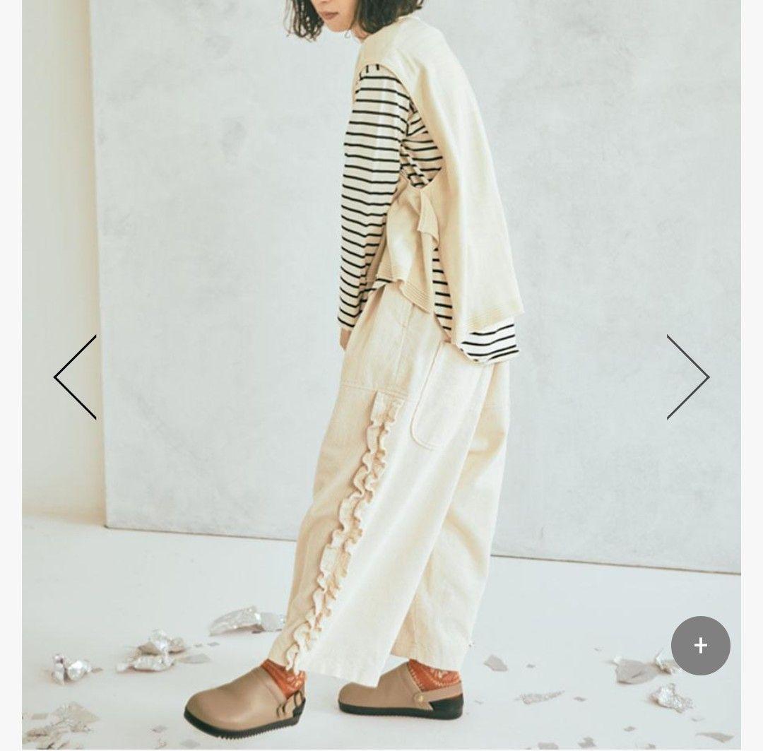 ボ*ば様 tumugu:ツムグ☆オーガニックコットンコーデュロイフリルパンツ☆I