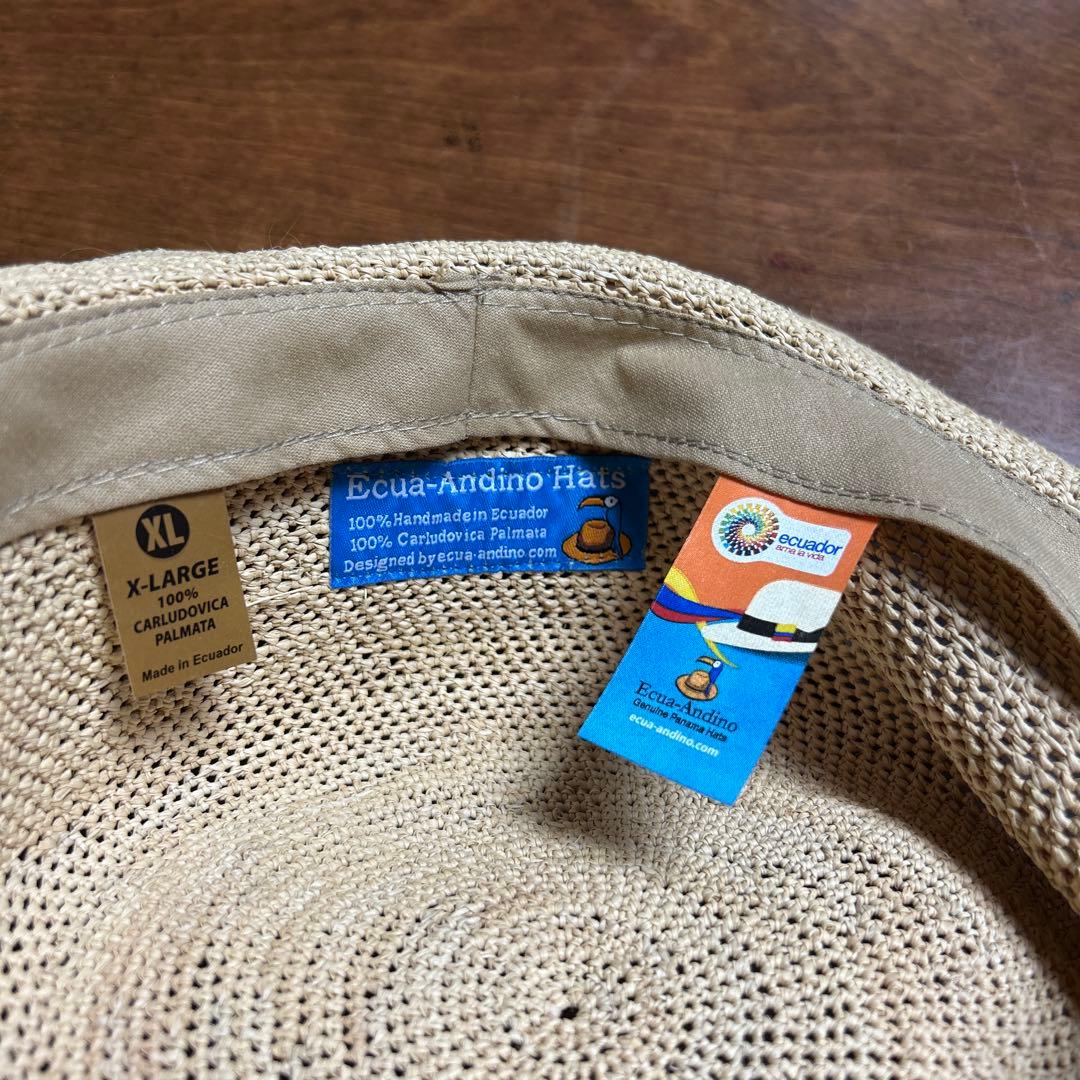 Ecua-Andino XL パナマ帽子　未使用　麦わら帽子