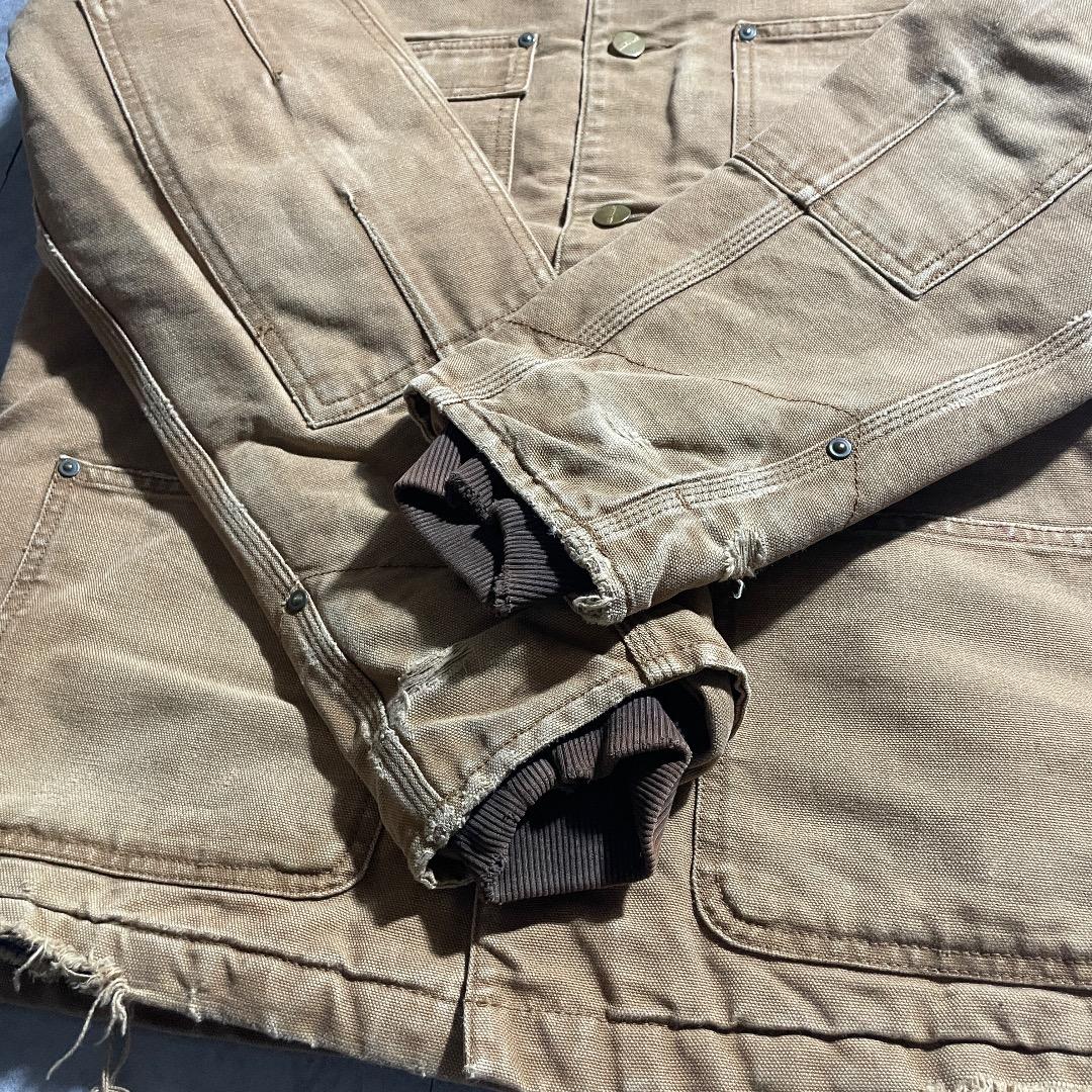 00s チュニジア製 ブラウン カーハート チョアジャケット ダックM