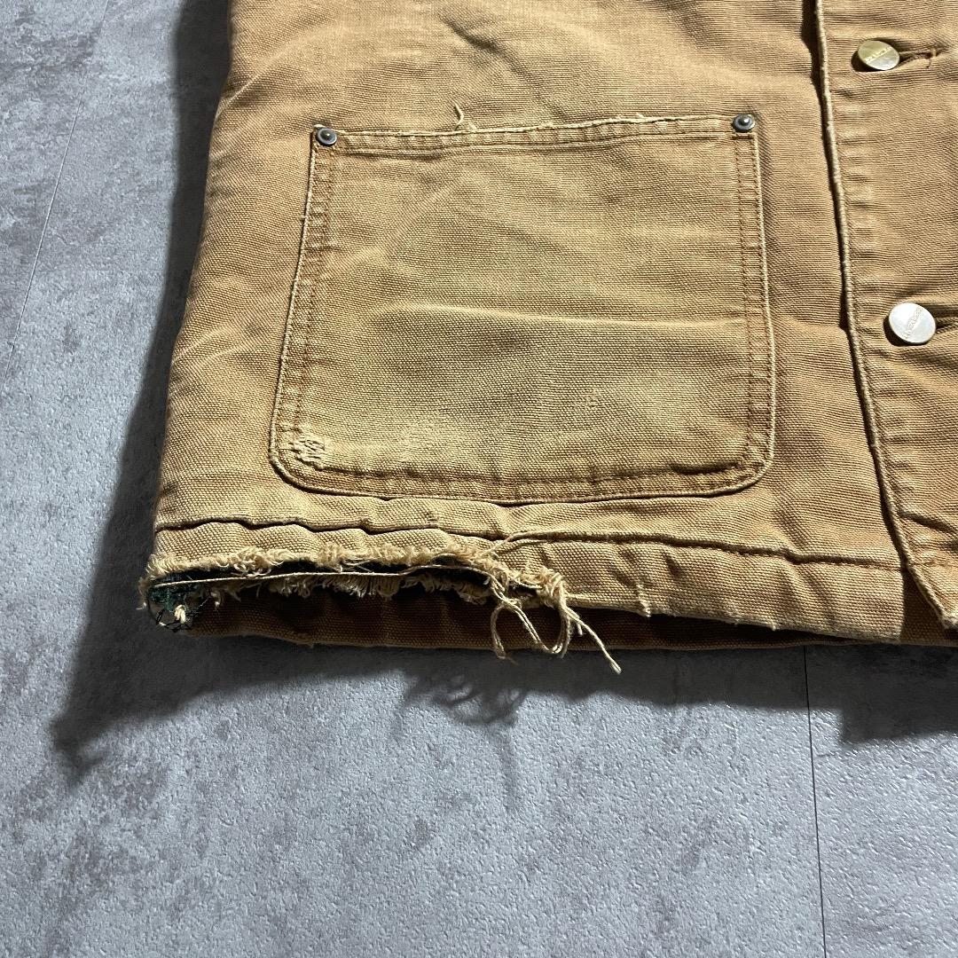 00s チュニジア製 ブラウン カーハート チョアジャケット ダックM