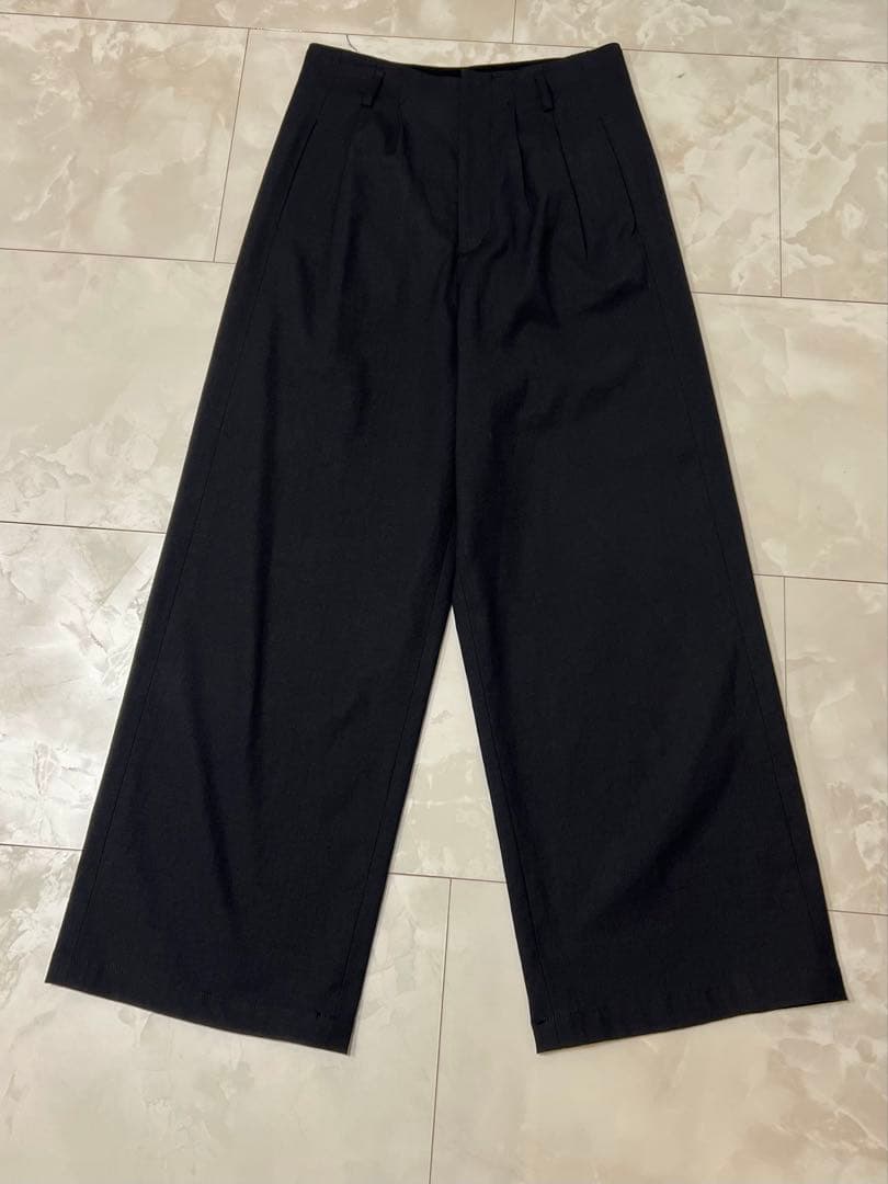 ヴィンテージ リラックス ワイド スラックス ブラック