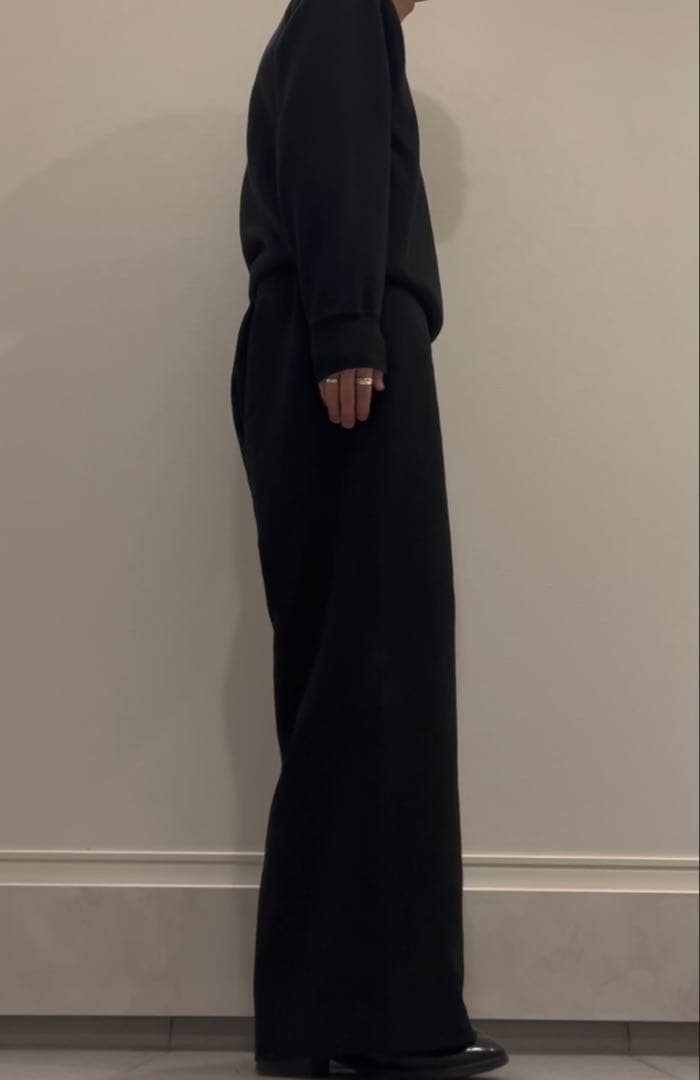 ヴィンテージ リラックス ワイド スラックス ブラック