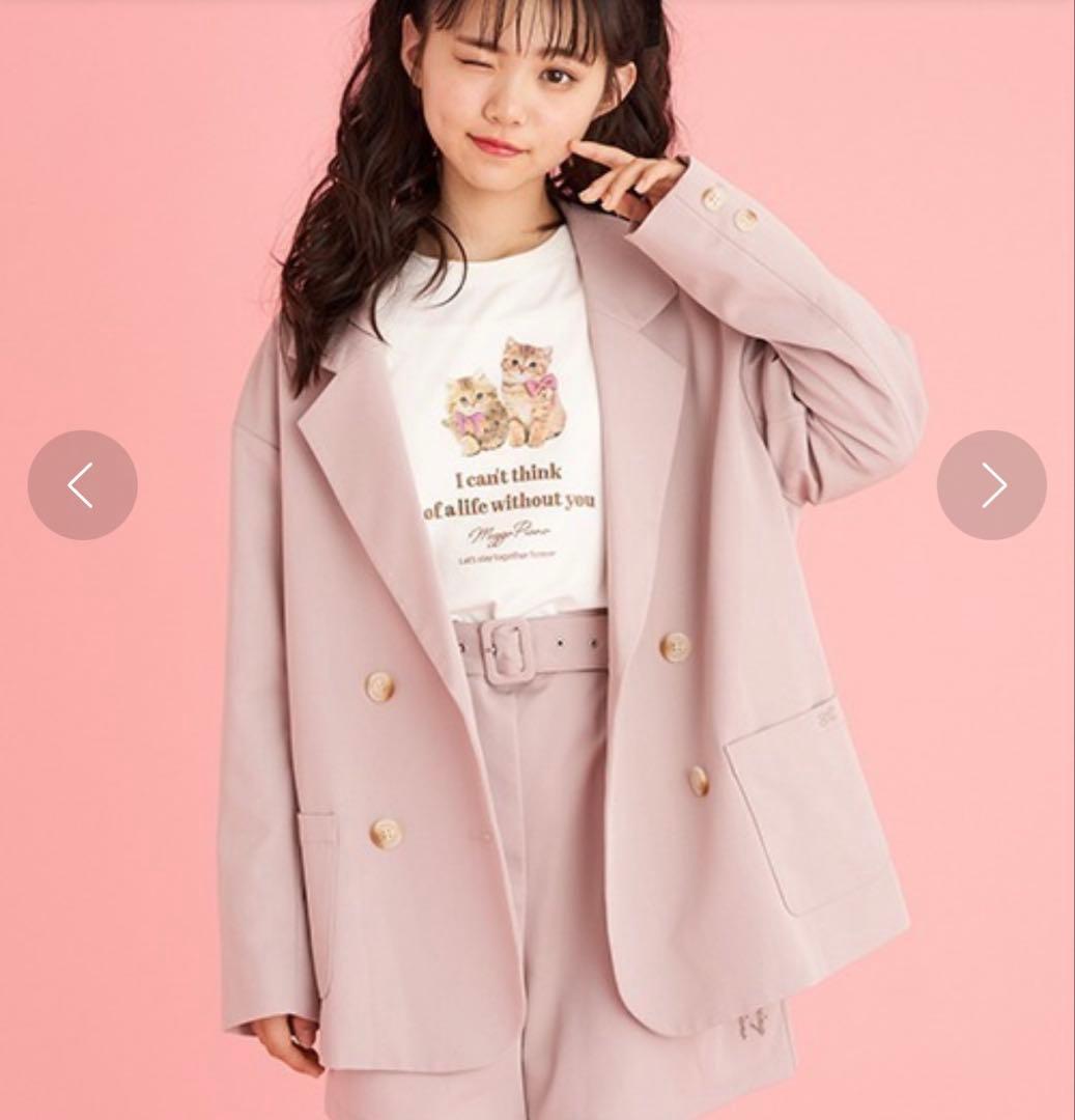 卒服　メゾピアノ　オーバーサイズジャケット&ショートパンツセットアップ