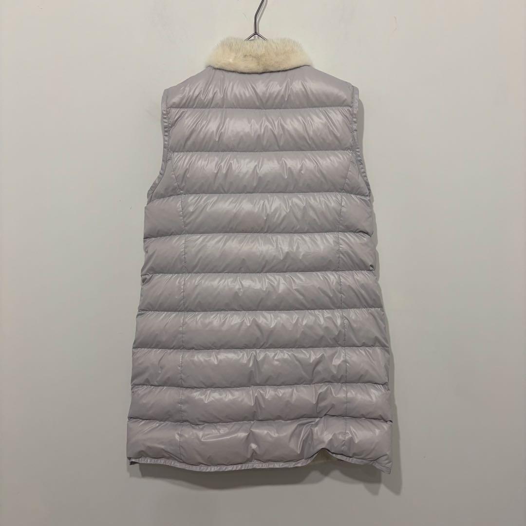 美品 定価10万　西武百貨店購入　リアルファー　ダウン　リバーシブル　ベスト