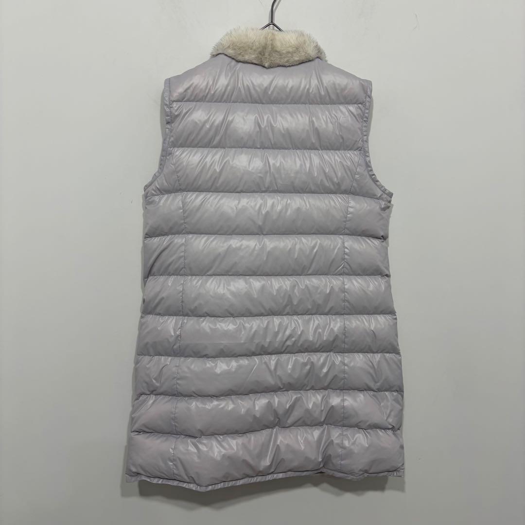 美品 定価10万　西武百貨店購入　リアルファー　ダウン　リバーシブル　ベスト