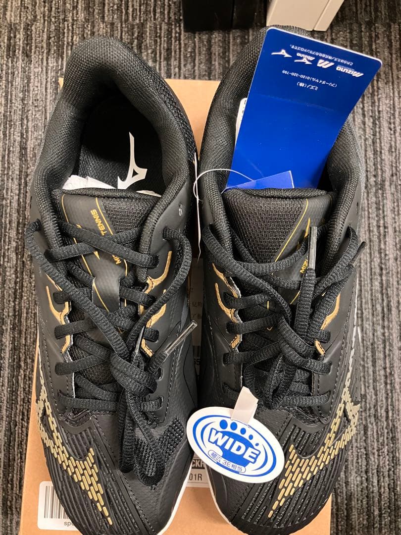 Mizuno WAVE EXCEED LIGHT 2 ブラック/ゴールド ワイド