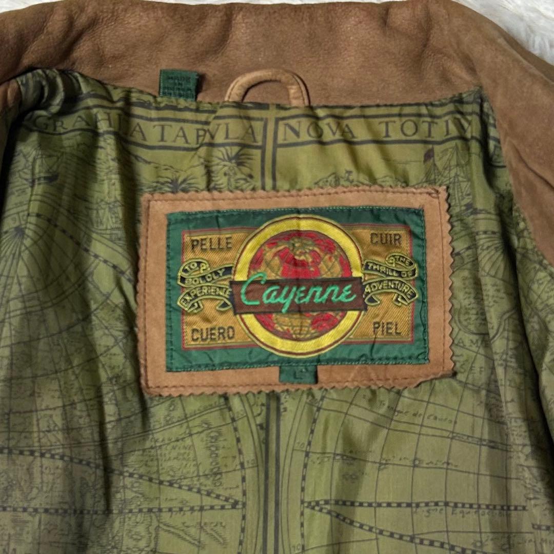 希少✨ A−2タイプ フライトジャケット 本革 スエード 総柄裏地 ブラウン系