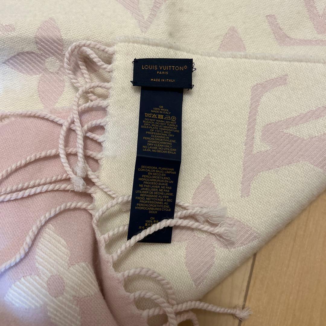 Louis Vuitton ピンク モノグラム マフラー